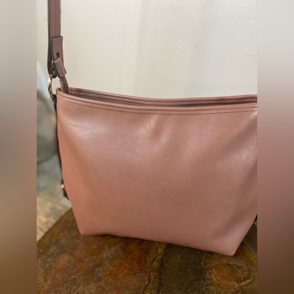 Rosetti~Dark Mauve~Mid-Sized~Soft Faux Leather~Upper Zip Closure~Crossbody Bag - Picture 9 of 15